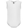 Body neonato con bretelle single jersey - Bianco