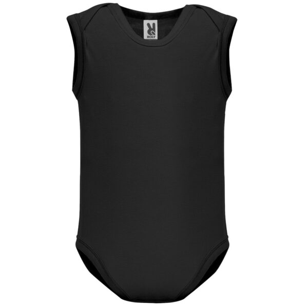 Body neonato con bretelle single jersey - Nero