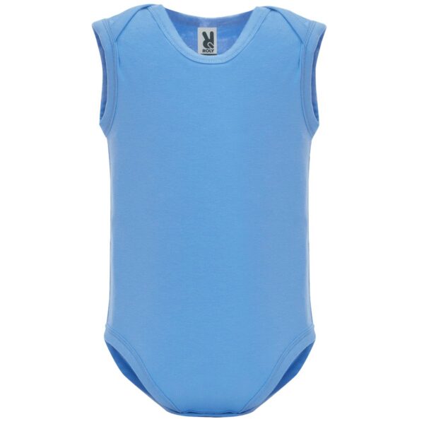 Body neonato con bretelle single jersey - Celeste