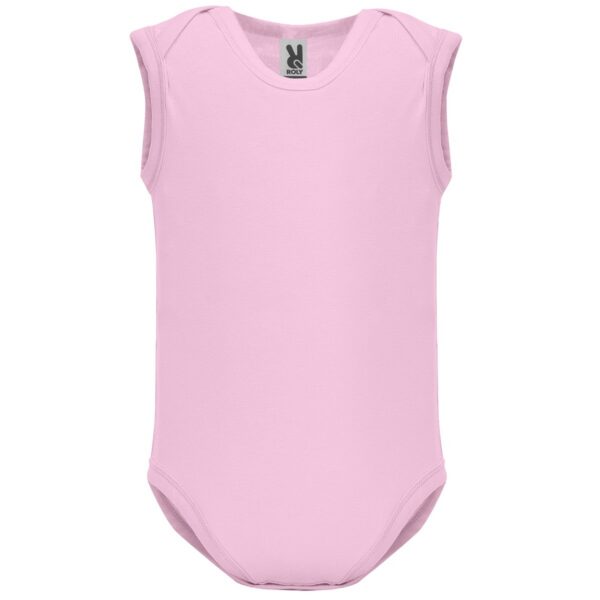 Body neonato con bretelle single jersey - Rosa Chiaro