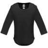 Body a maniche lunghe in cotone pettinato - Nero
