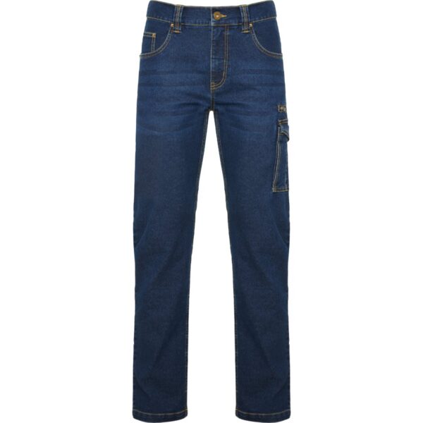 Pantaloni lunghi multitasche in denim con cuciture - Jeans