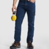Pantaloni lunghi multitasche in denim con cuciture - modello 1