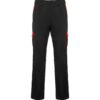 Pantalone lungo multitasche - Nero/Rosso