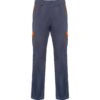 Pantalone lungo multitasche - Piombo/Arancione