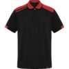 Polo da Lavoro 160 g - Nero/Rosso