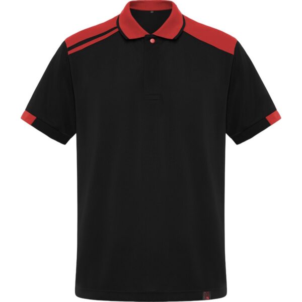 Polo da Lavoro 160 g - Nero/Rosso