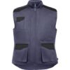 Gilet da lavoro multitasche imbottito con schienale - Piombo/Nero