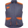 Gilet da lavoro multitasche imbottito con schienale - Piombo/Arancione