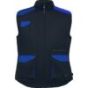 Gilet da lavoro multitasche imbottito con schienale - Navy/Blue Royal