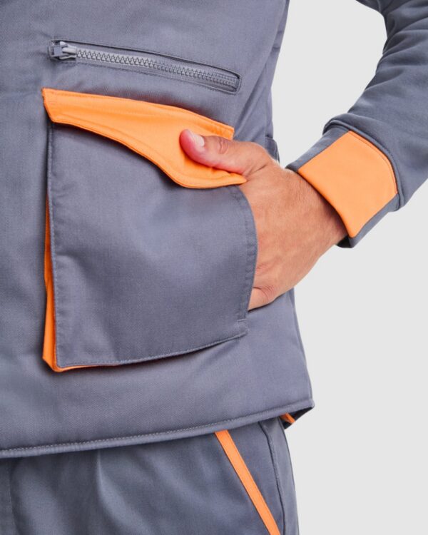 Gilet da lavoro multitasche imbottito con schienale - dettaglio 1