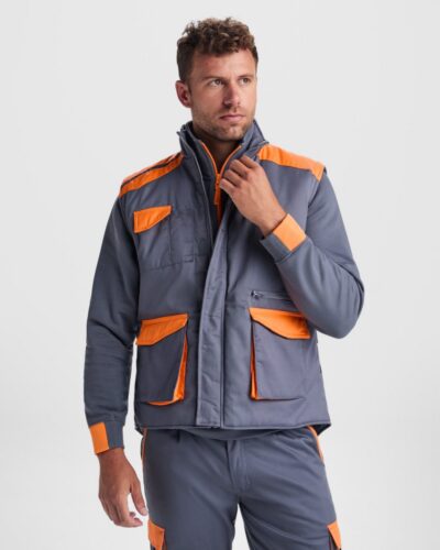 Gilet da lavoro multitasche imbottito con schienale - modello 1