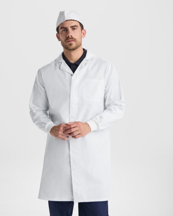 Camice da laboratorio unisex con risvolto - modello 1