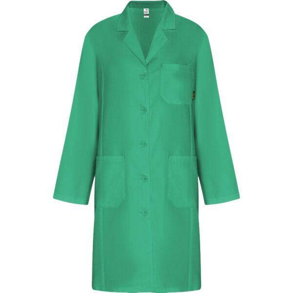 Camice da laboratorio da donna con risvolto - Verde Lab
