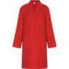 Camice da laboratorio da donna con risvolto - Rosso