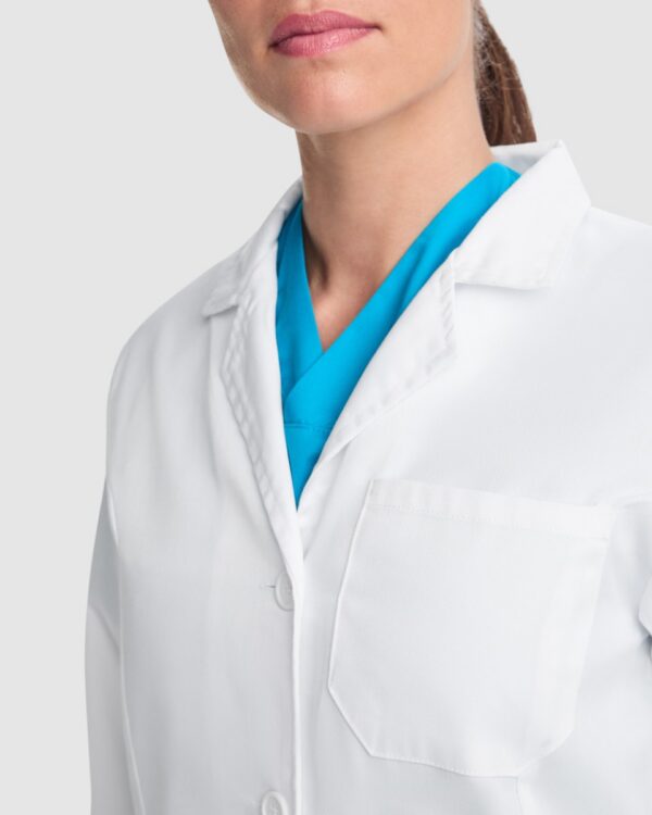 Camice da laboratorio da donna con risvolto - dettaglio 3