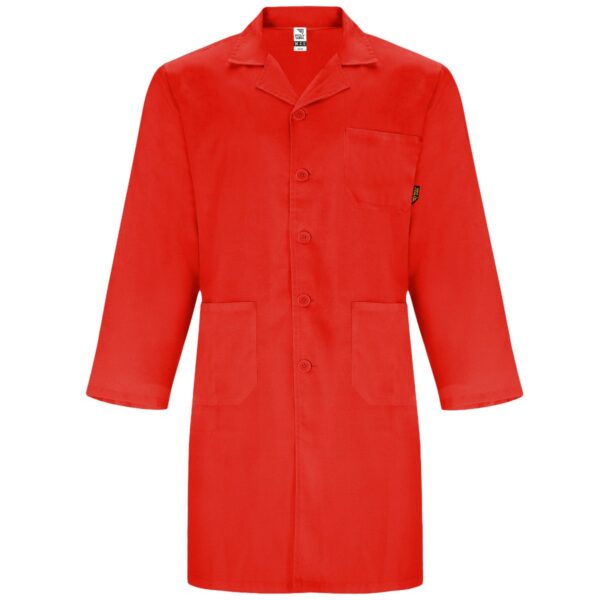 Camice da laboratorio unisex con revers - Rosso