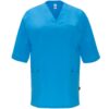 Camice sanitario unisex a maniche corte - Azzurro Danubio