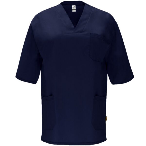 Camice sanitario unisex a maniche corte - Blu Navy