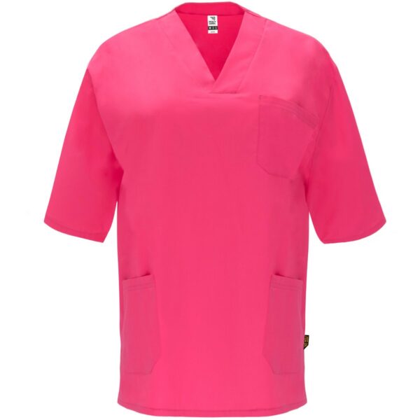 Camice sanitario unisex a maniche corte - Rosa Orchidea