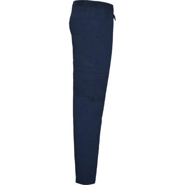 Pantaloni lunghi multitasche con bottone metallico personalizzato - vista 3