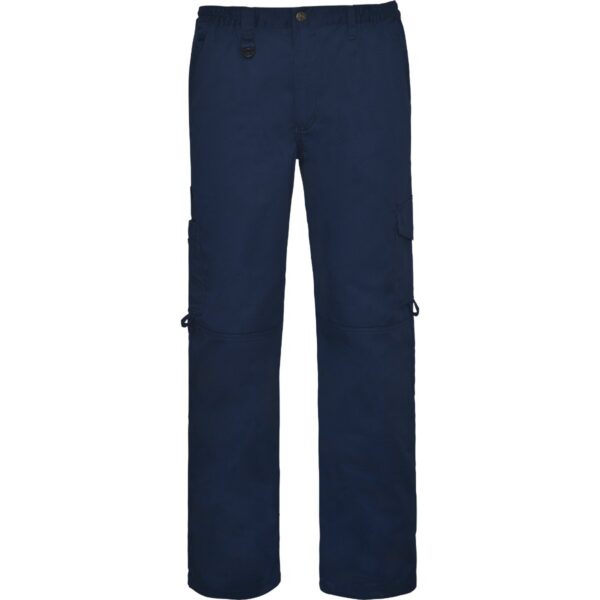 Pantaloni lunghi multitasche con bottone metallico personalizzato - Blu Navy