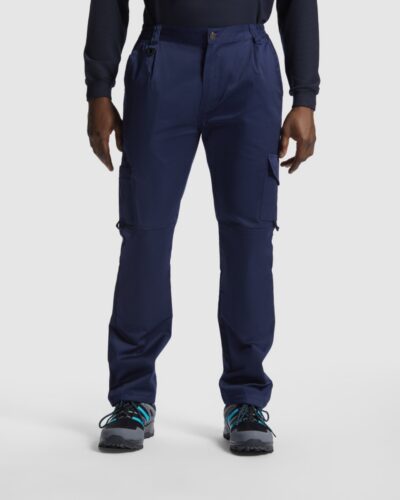 Pantaloni lunghi multitasche con bottone metallico personalizzato - modello 1