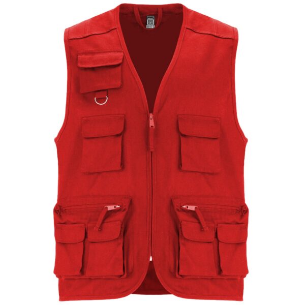 Gilet da lavoro multitasche - Rosso