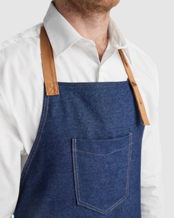 Grembiule lungo in denim - dettaglio 1