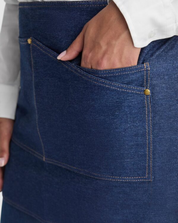 Grembiule corto in denim - dettaglio 4