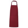 Grembiule lungo in twill riciclato - Granata