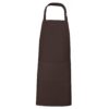 Grembiule lungo in twill riciclato - Cioccolato