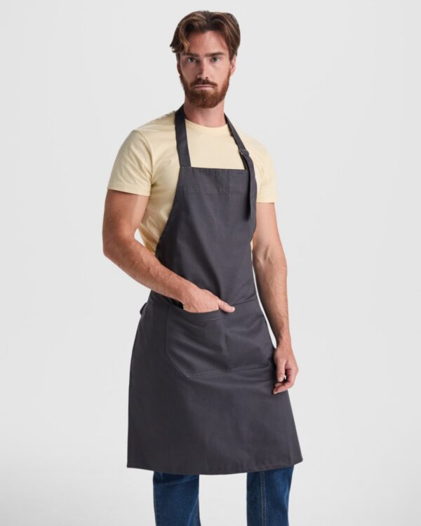 Grembiule lungo in twill riciclato - dettaglio 1