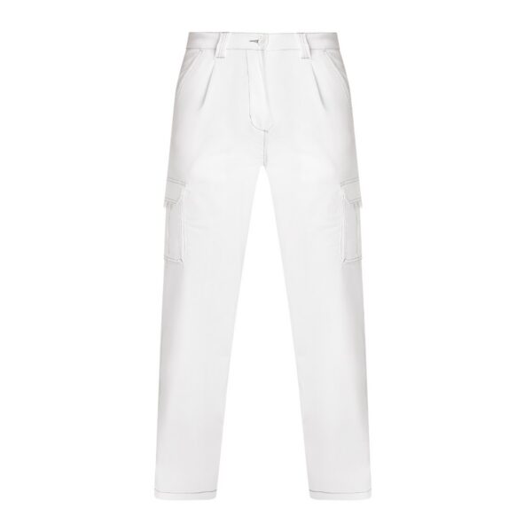 Pantalone lungo multitasche - Bianco