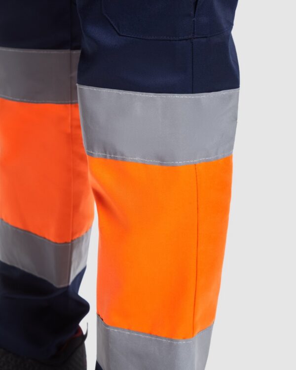 Pantalone lungo multitasche bicolore ad alta visibilità - dettaglio 2