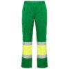 Pantalone lungo multitasche bicolore ad alta visibilità - Verde Giardino/Giallo Fluo