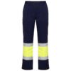 Pantalone lungo multitasche bicolore ad alta visibilità - Blu Navy/Giallo Fluor
