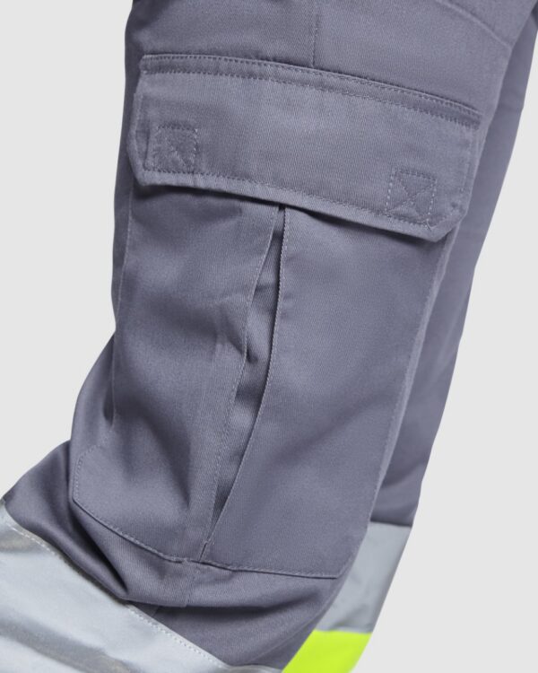 Pantalone lungo multitasche bicolore ad alta visibilità - dettaglio 1