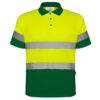 Polo Alta Visibilità - Verde Giardino/Giallo Fluo