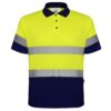 Polo Alta Visibilità - Blu Navy/Giallo Fluo