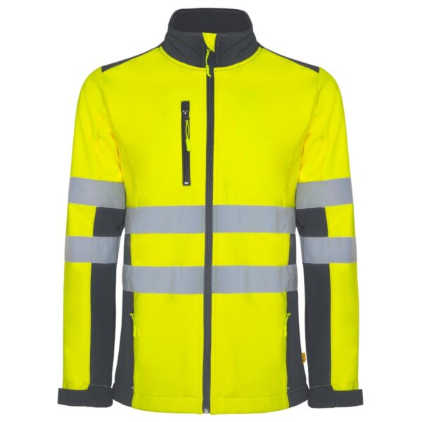 Softshell Alta Visibilità - Piombo/Giallo Fluo