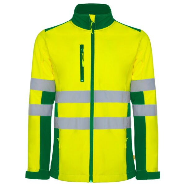 Softshell Alta Visibilità - Verde Giardino/Giallo Fluo