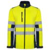 Softshell Alta Visibilità - Blu Navy/Giallo Fluor