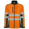 Softshell Alta Visibilità - Blu Navy/Arancione Fluo