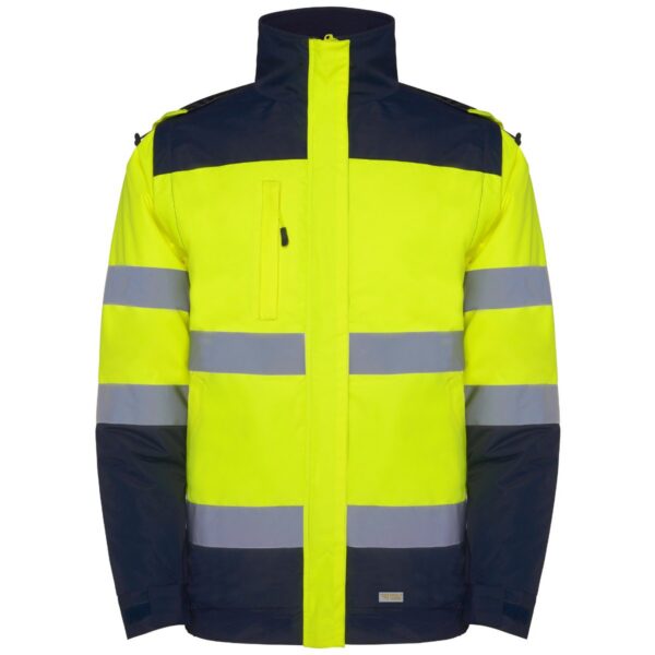 Giubbetto Imbottito Alta Visibilità - Blu Navy/Giallo Fluor