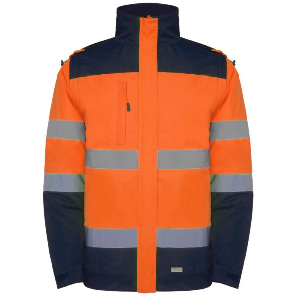 Giubbetto Imbottito Alta Visibilità - Blu Navy/Arancione Fluo