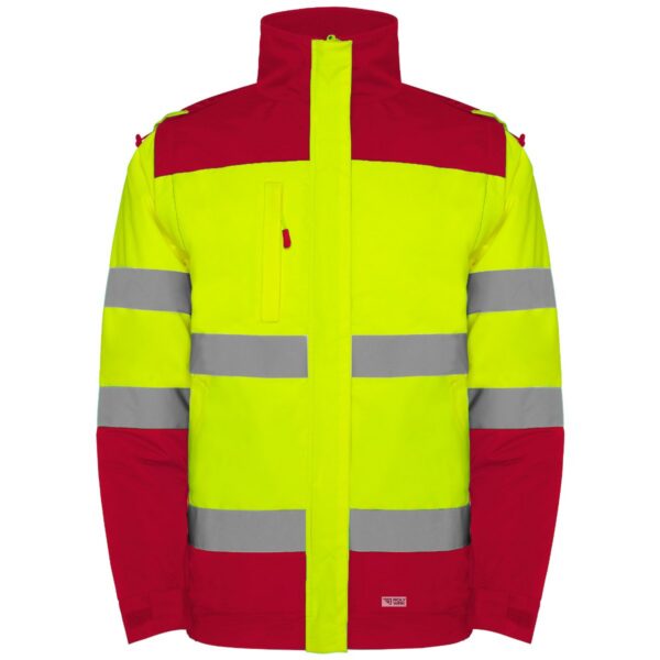 Giubbetto Imbottito Alta Visibilità - Job Red/Fluor Yellow