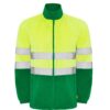 Giubbetto in Pile Alta Visibilità - Verde Giardino/Giallo Fluo
