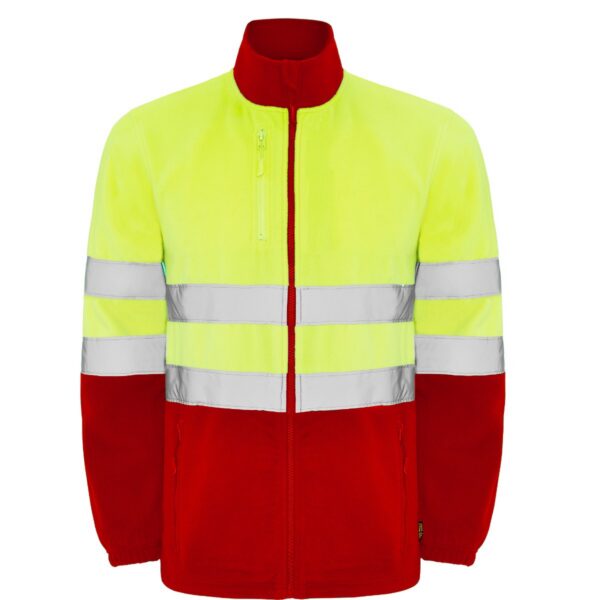 Giubbetto in Pile Alta Visibilità - Job Red/Fluor Yellow
