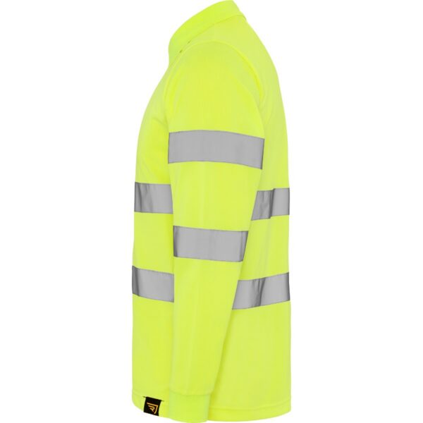 Polo Alta Visibilità Manica Lunga - Giallo Fluo vista 2